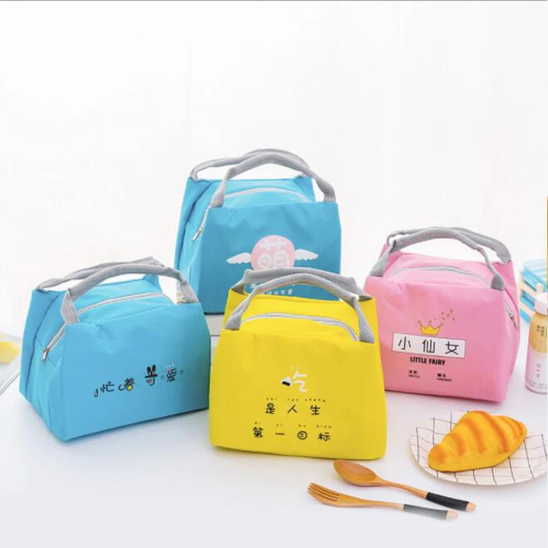 

Portable Thermal Lunch Bags Oxford Storage Tote Flamingo Pattern Women Supplies Waterproof Cotton Style Large Food Picnic Bag