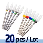20 шт. сверла для ногтей для маникюра керамическое сверло фреза для маникюра гель лак для ногтей Удаление пилок для ногтей педикюр