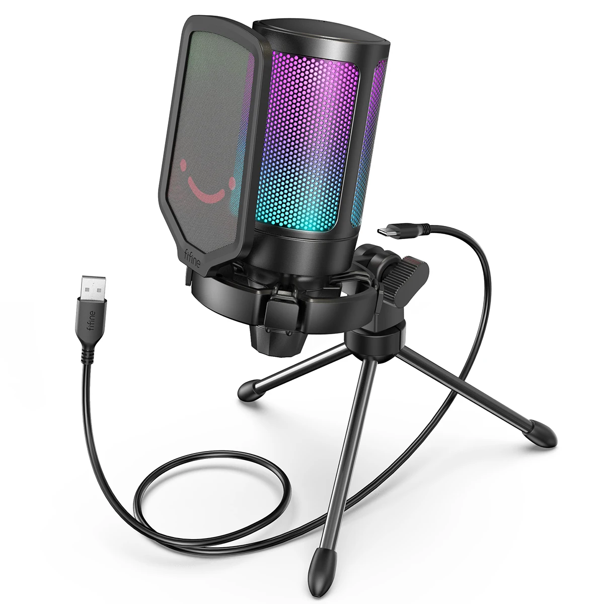 FIFINE Ampligame USB-микрофон для ПК с высоким качеством звука — фото товара