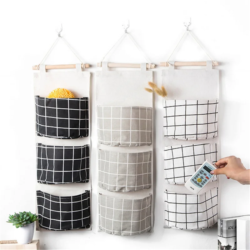 

Настенный Органайзер из хлопка и льна для украшений, 2 шт.