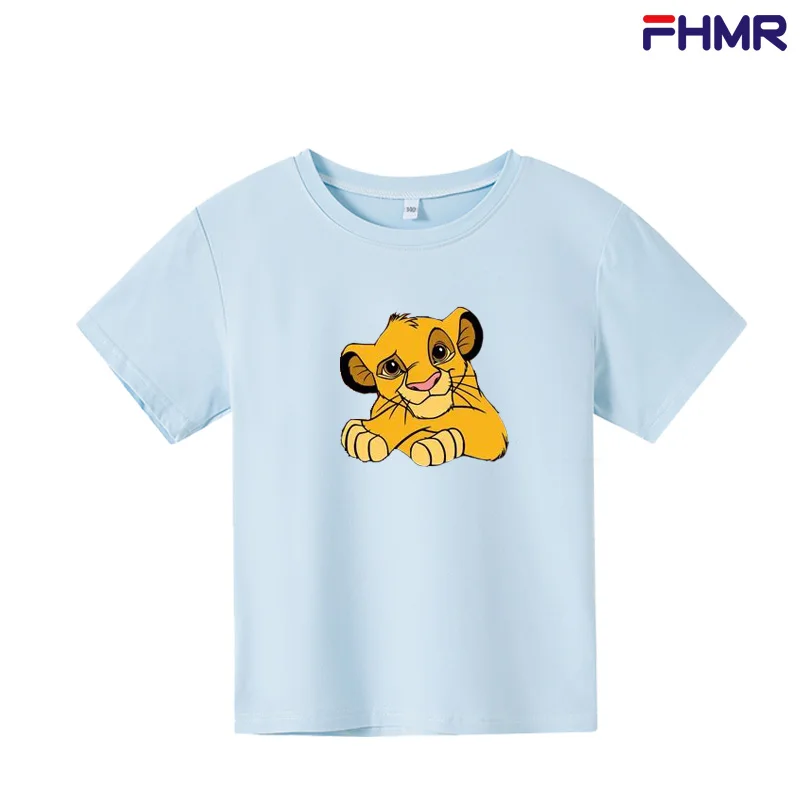 

Newly launched 2022 children's clothing summer Children Boys Girls children's clothing set cartoon little lion short sleeve