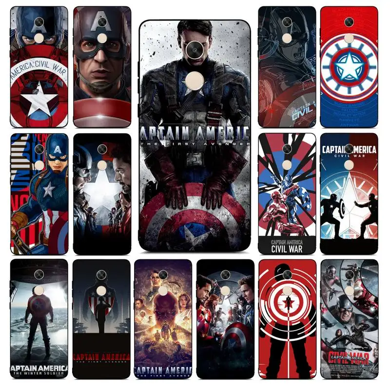 

Disney Captain America Phone Case for Redmi Note 8 7 9 4 6 pro max T X 5A 3 10 lite pro