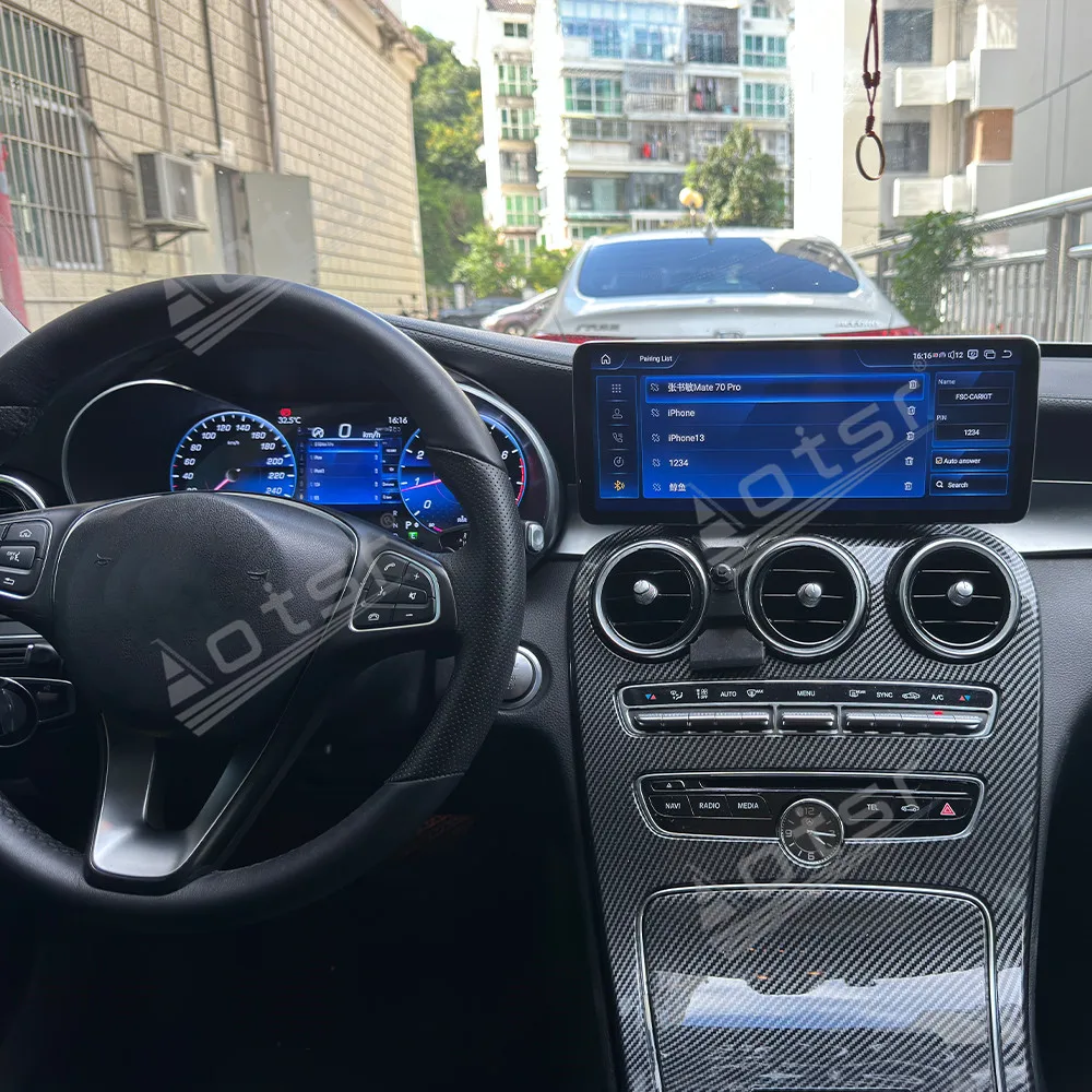 Мультимедийная автомобильная магнитола Android для Mercedes-Benz C-класса W205 GLC X253 2015~2019 с GPS-навигацией, аудио-ресивером и поддержкой CarPlay (art.: 3920db2b322d2) - 3920db2b322d2