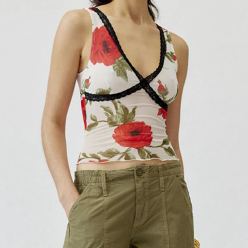 Женская майка с принтом Loepard Y2K пикантная сказочная кокетка укороченный топ