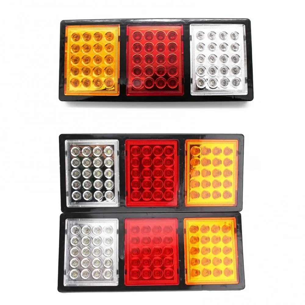 

2Pcs DC 12V/24V 60LED Lamp Beads Waterproof Truck Warning Decorative Tail Light