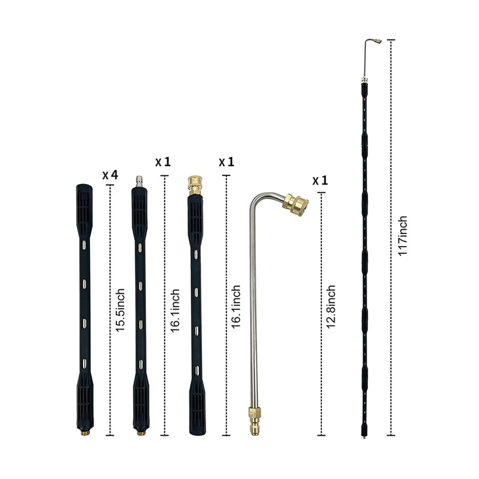 Удлинитель для мойки высокого давления насадка очистителя желобов сменный