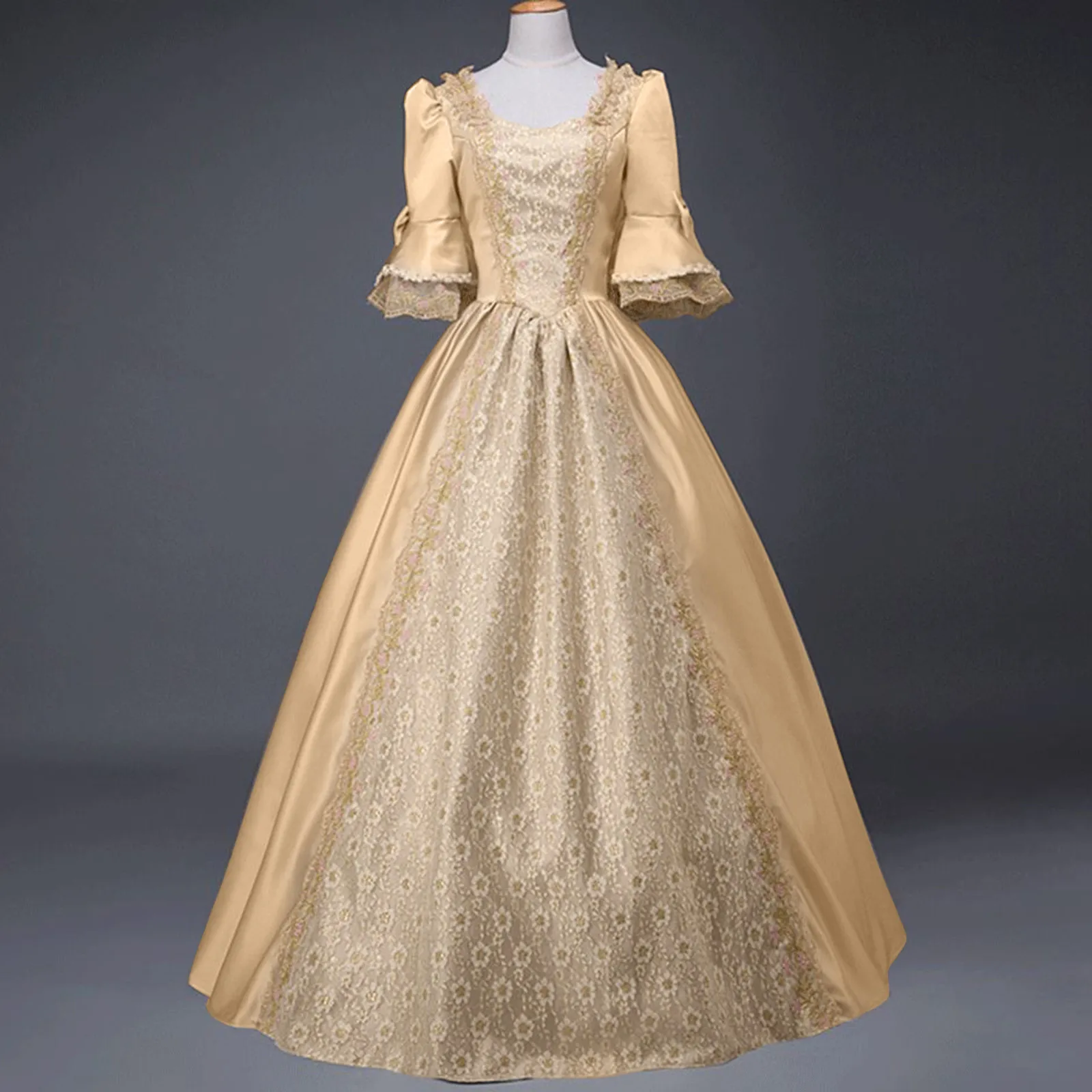 Женское платье макси средневековой эпохи