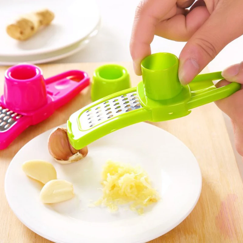 

Garlic Crusher Press Multi-Functional Manual Ginger Garlic Grinding Grater Cutter Garlic Peeler Kitchen Tools