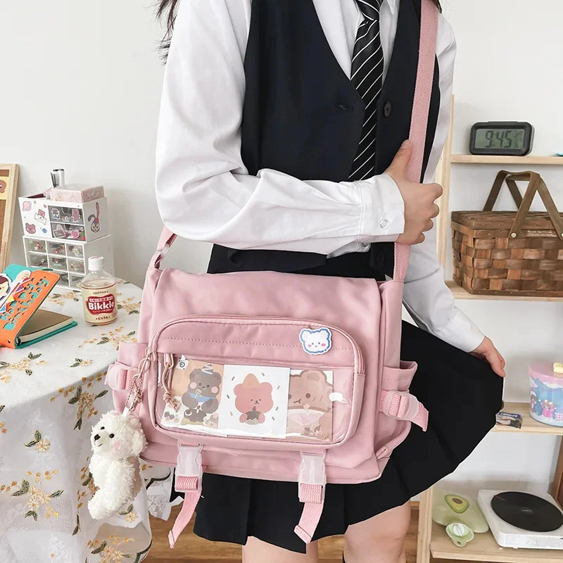 

New Women's Bag Messenger Korean Style Female Backpack College Large Capacity Versatile Shoulder Student School Postman Bags