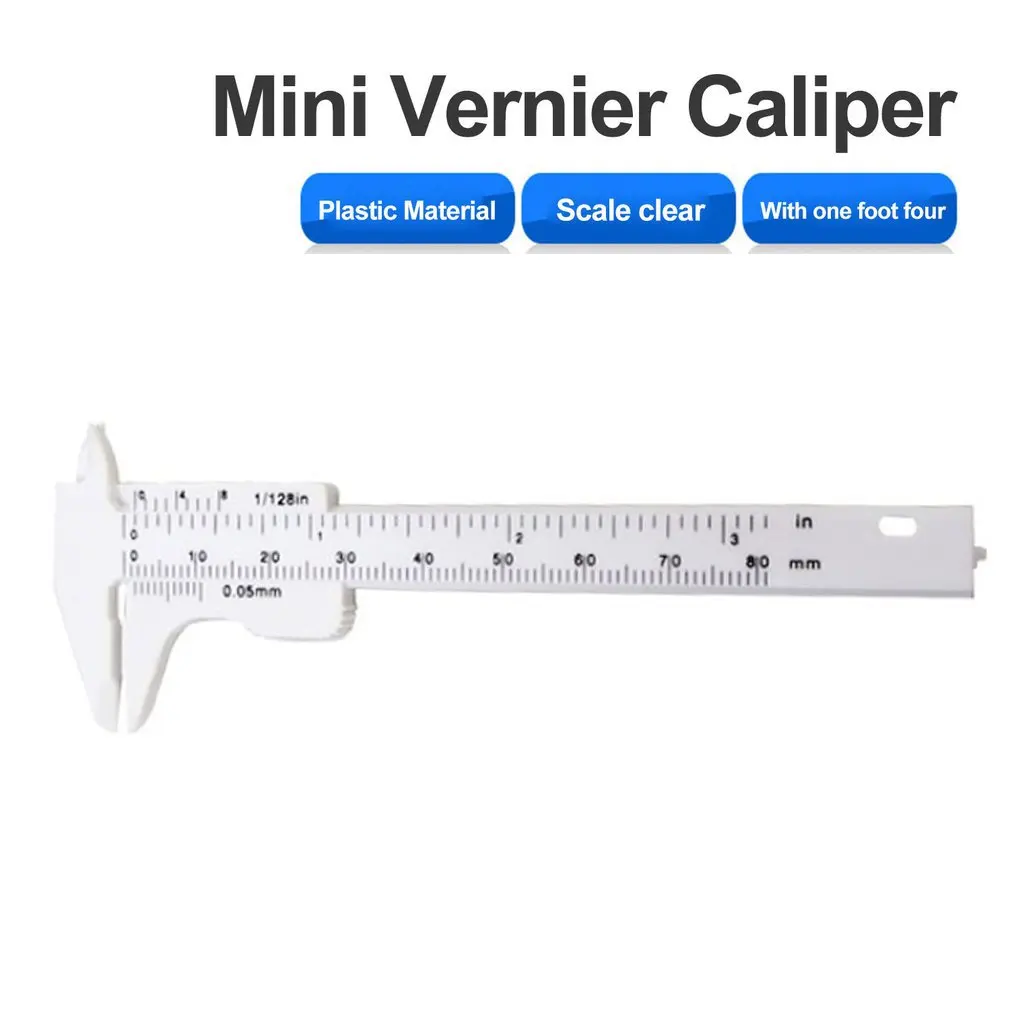 

Mini Plastic Vernier Caliper Gauge Micrometer 80MM Mini Ruler Accurate Measurement Tools Standard Vernier Caliper