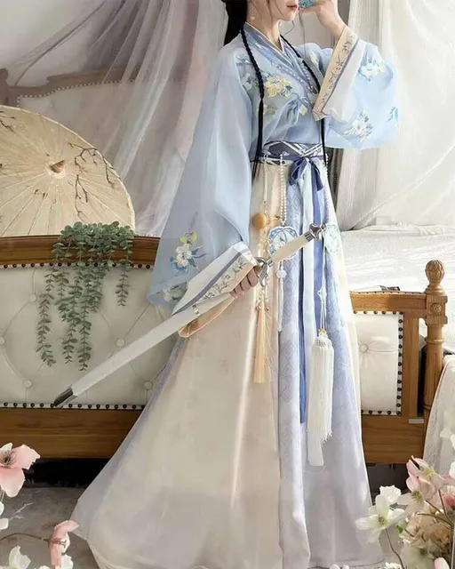 2023 Summer Blue&White Hanfu Dress 3