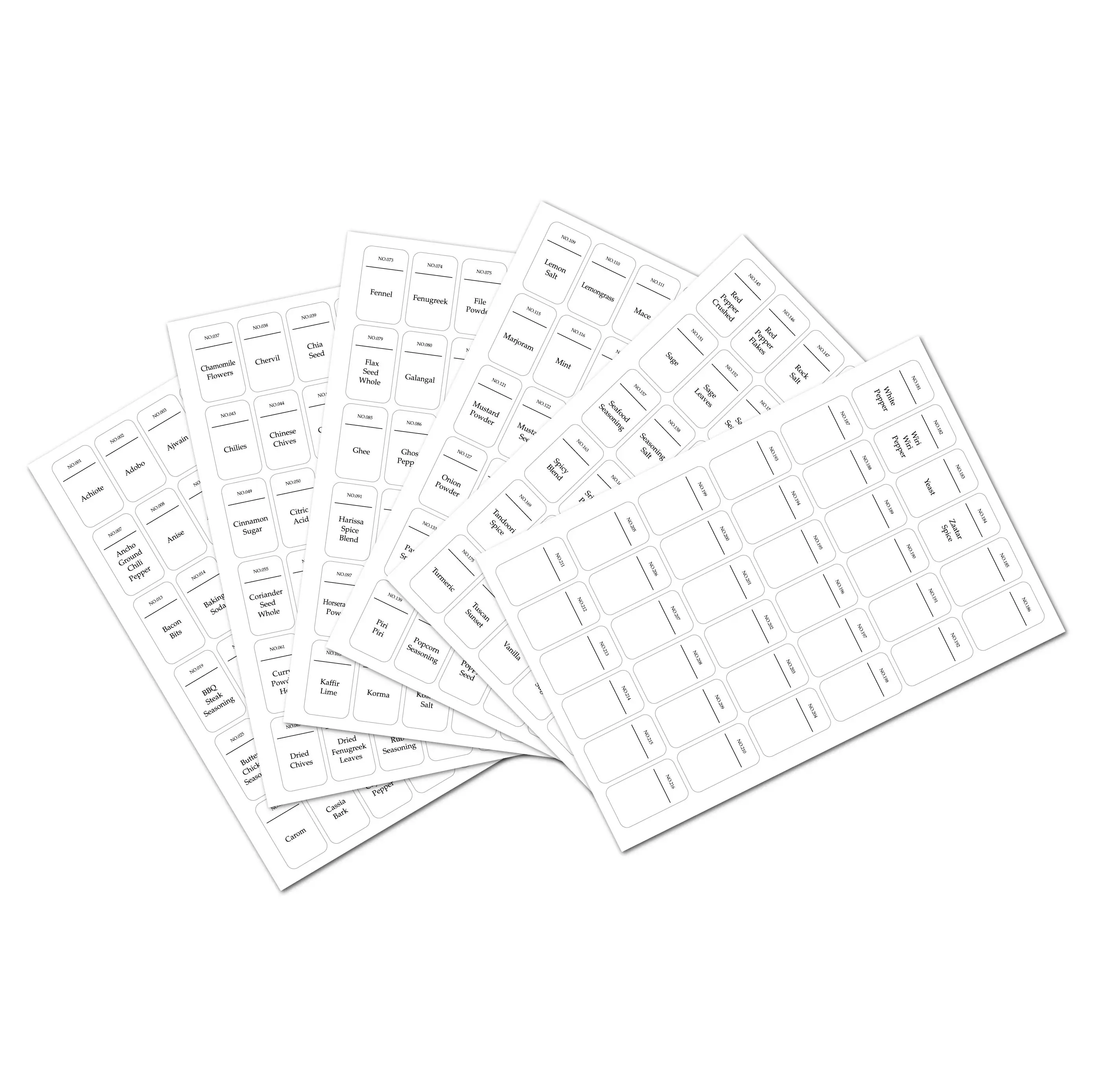 216 Оригинальные Водонепроницаемые наклейки для банок с надписями и