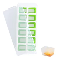 ice cube trays durable reusable ice cube molds for saving spaces strength food grade silicone ice maker for freezers in home