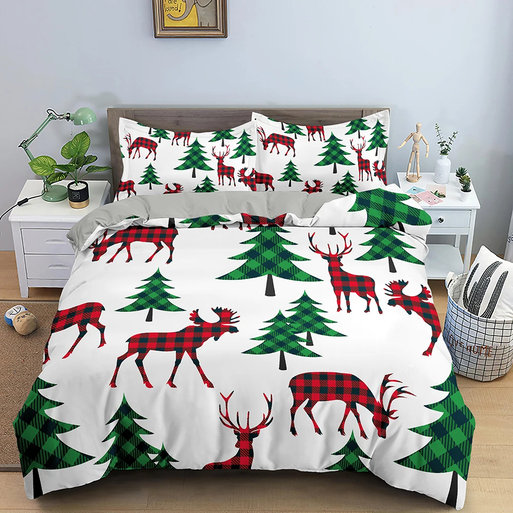 

Bedding Set Merry Christmas Decor For Home Christmas Duvet Cover Ornament 2021 Navidad Gift New Year 2022 Home Textile