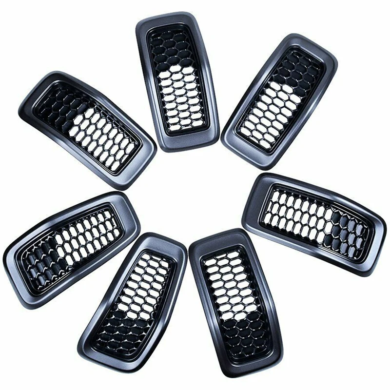 

7Pcs Car Front Grille Assembly Compatible For Jeep Cherokee 2014-2018 Part Number:6CY39XS9AC