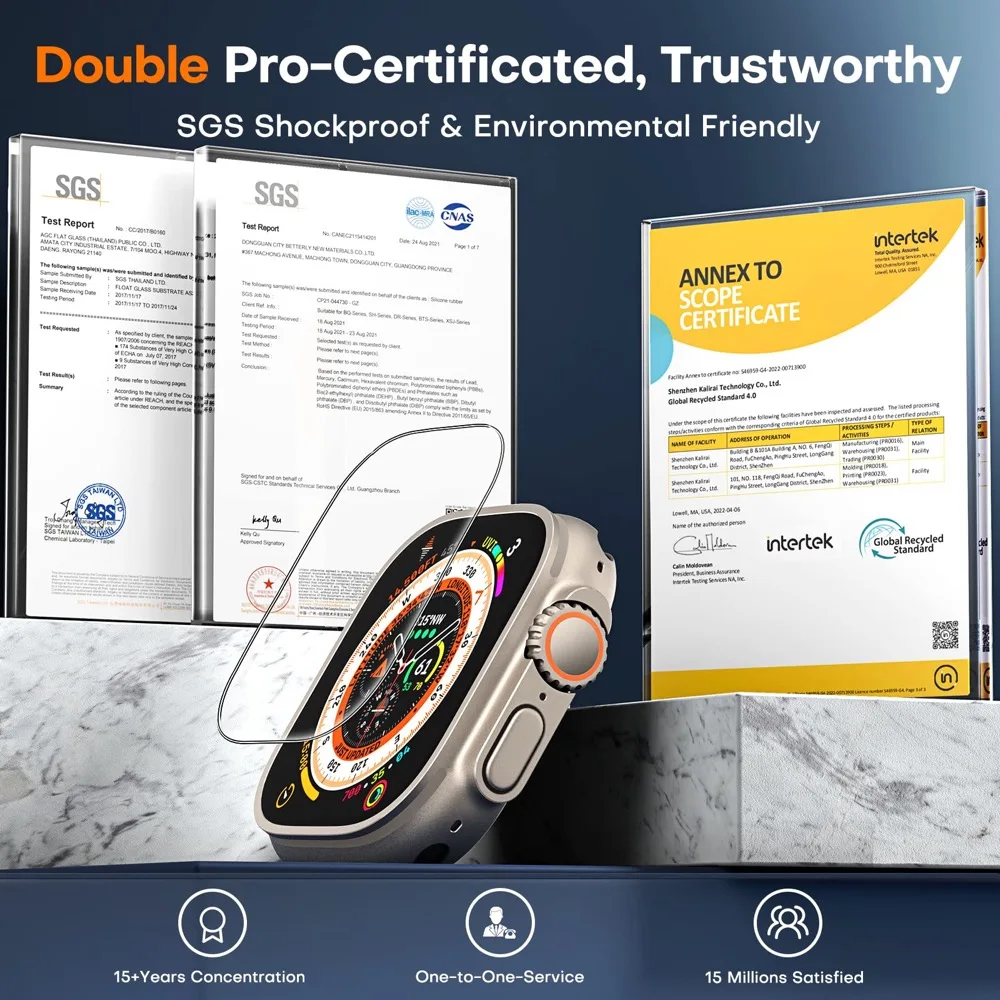 Защитная пленка из закаленного стекла для Apple Watch Ultra 49 мм смарт-часы HD защитная