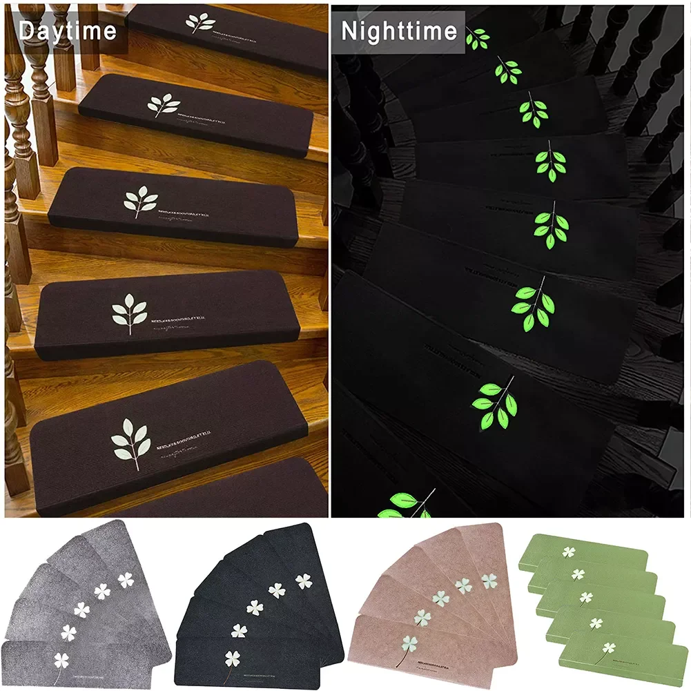 

Stair Treads Rug Luminous Stair Mats Indoor Self-adhesive Stairs Treads Carpet Livingroom Stairs Steps Tread Mats