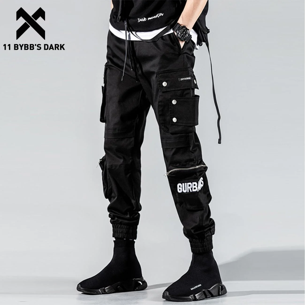 

11 Tactical Function Muilt Pockets Cargo Pants Hip Hop Pants Men Techwear Joggers Trousers Harem Pants Streetwear