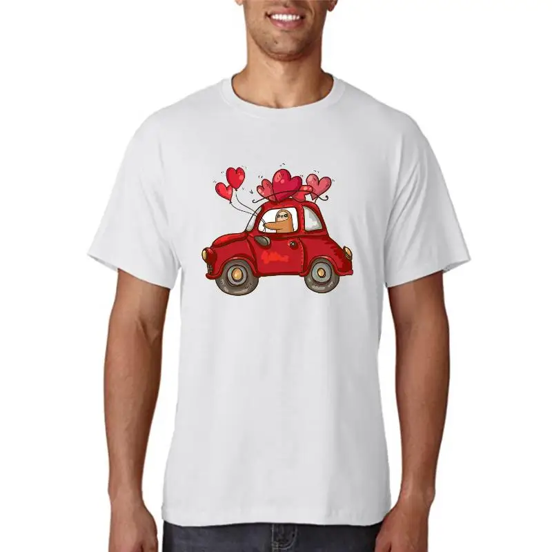 

Fashion Sweet Animal Love Sloth Print T-shirts Women Cartoon Shirt Valentine Short Sleeve Graphic T Top 2022 Female Tee T-Shirt