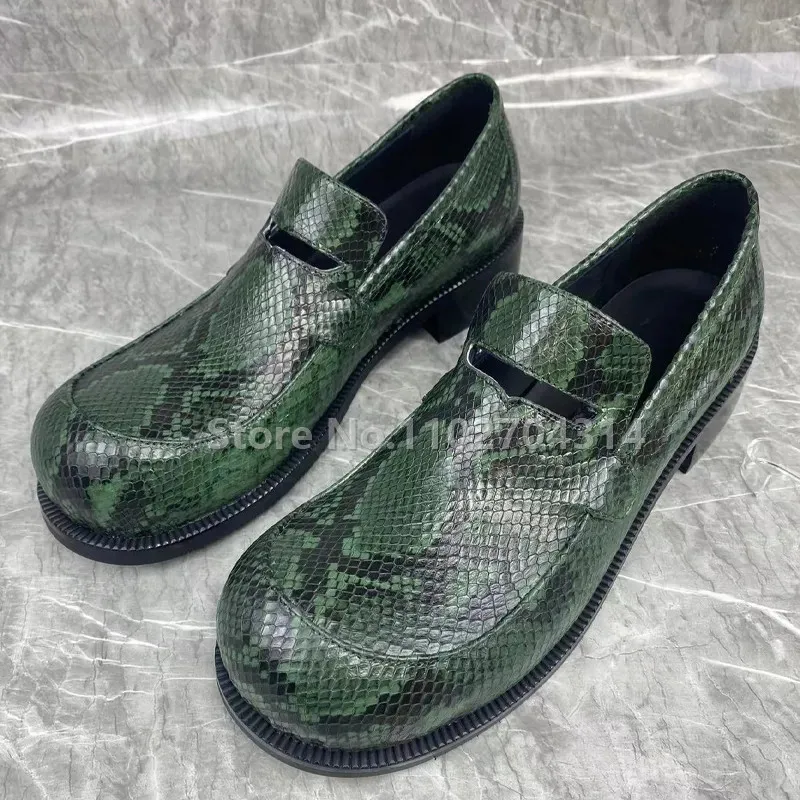 Туфли мужские на массивном каблуке