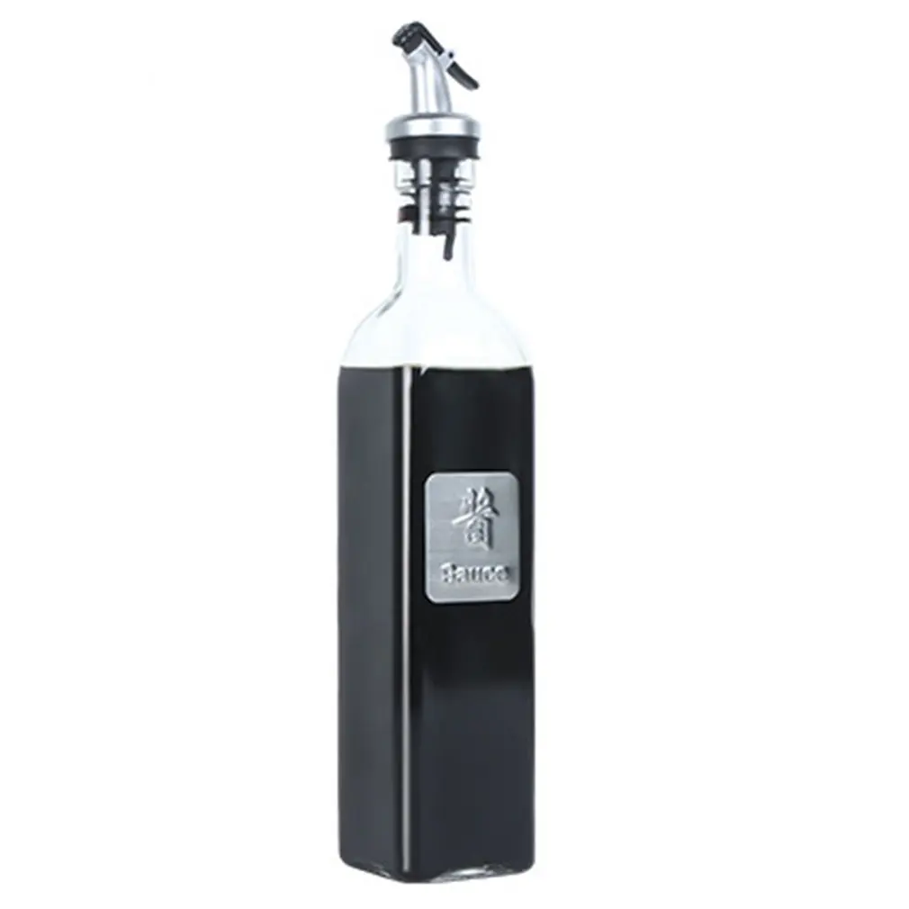 

500ml Cooking Seasoning Oil Bottle Dispenser Wine Spout Leak-proof Sealer For Liquor Spice Glass Oil Spray Vinegar Kitchen
