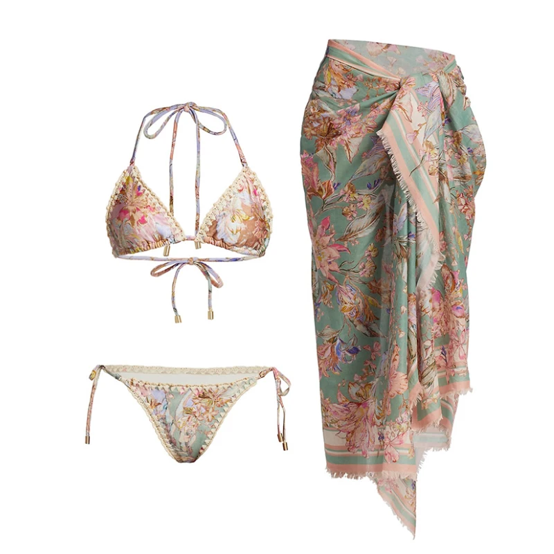 Женская юбка с цветочным принтом