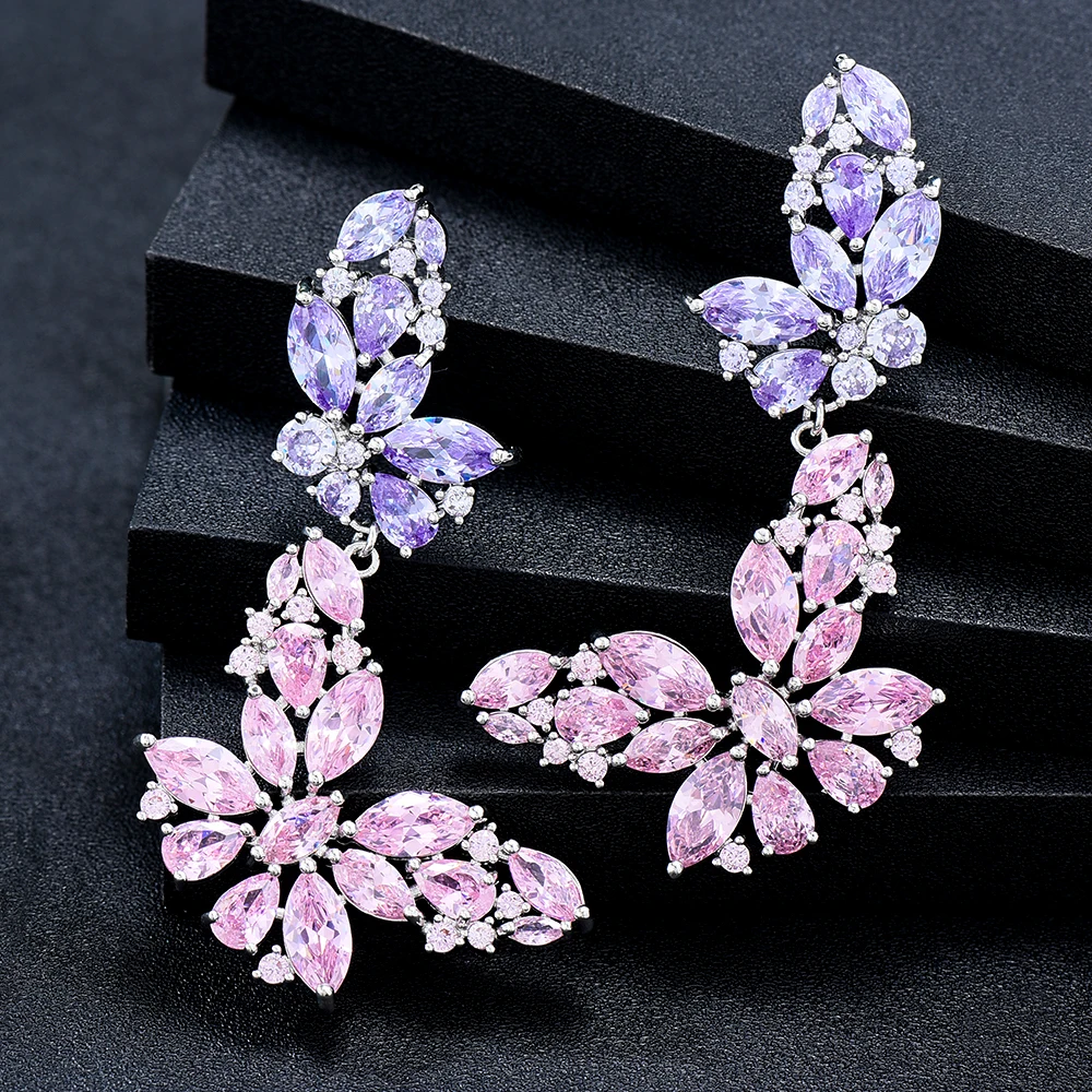 GODKI Роскошные Длинные серьги с кисточками и бантиками для женщин Свадебная