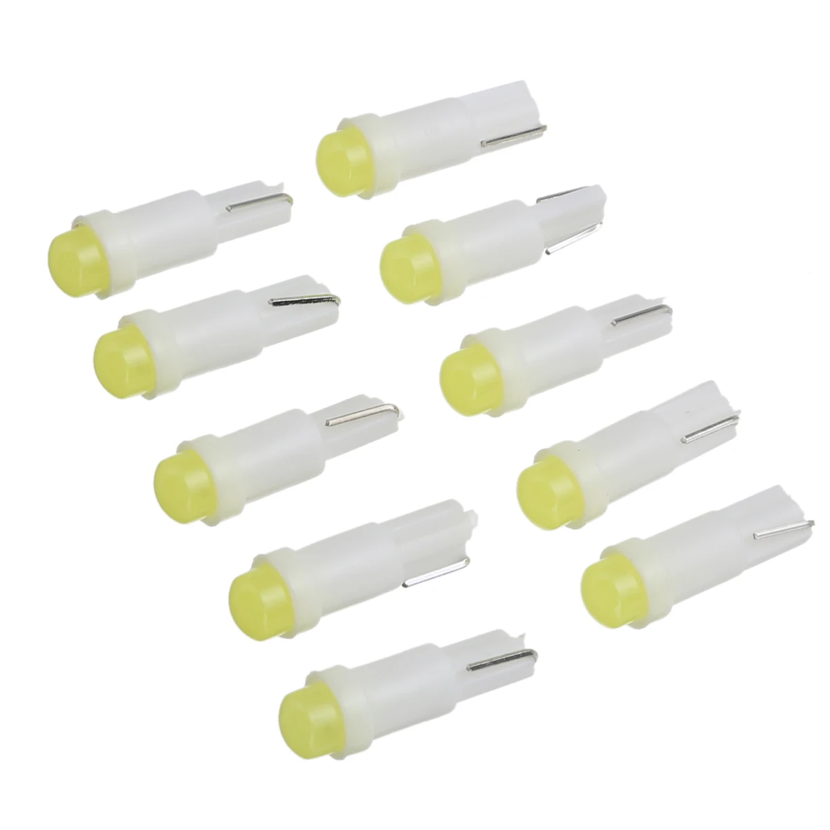 10pcs White T5 COB 1LED Car Dashboard Cluster Gauge Instrument Light Wedge Bulb Interior Lights | Автомобили и мотоциклы