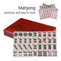 portable vintage mini english mahjong travel party friend family board game set