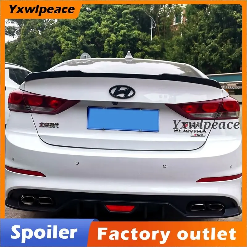 

For Hyundai Elantra 2016 2017 2018 High Quality ABS Plastic Unpainted Color Rear Trunk Lip Spoiler Car Accessories
