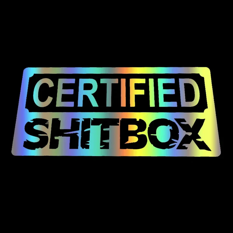 

Сертифицированная Автомобильная наклейка Shitbox 4x4 Hoon, мотоциклетные декоративные аксессуары, водонепроницаемая и Солнцезащитная виниловая наклейка, 15 см * 8 см