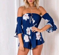fashion women cottagecore jumpsuit floral print spring and summer style streetwear ladies jumpsuit casual beachwear top overall