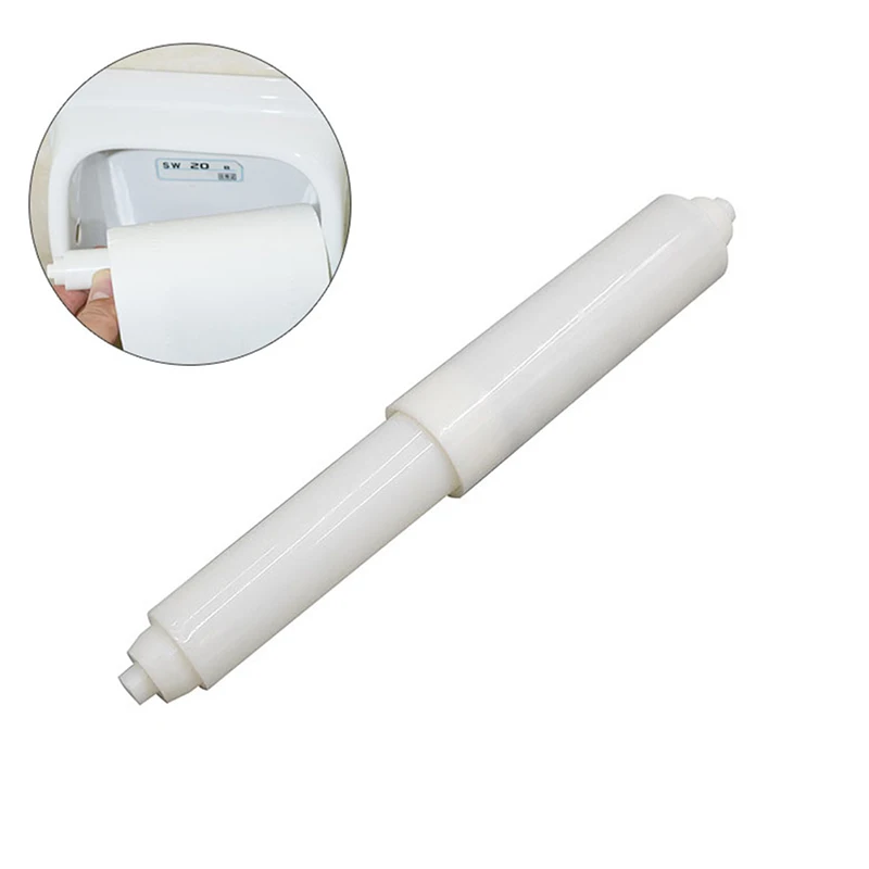 

Tissue Box Adjustable Paper Roll Core Replacements Bathroom Plastic Toilet Paper Roll Rods Spring Paper Holder Cores