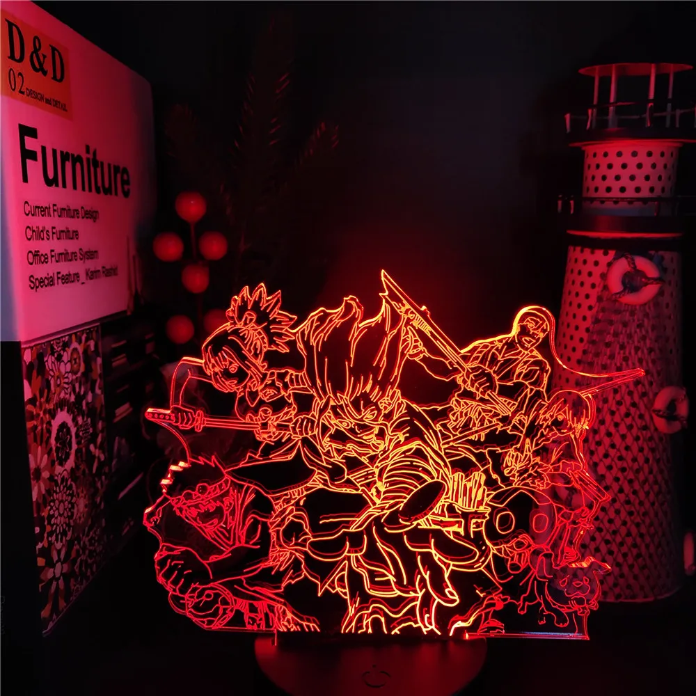 

Manga Dr.STONE 3D LED Night Light Home Table Lamp Christmas Day Atomsphere Gaming Room Display Sensor Lamp Birthday Gift MX