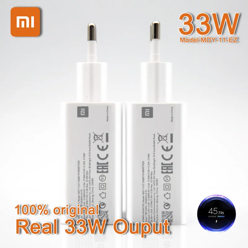 

Original Xiaomi 33W Fast Charger Turbo Charger Travel Adapter 5A Type-C Cable For Xiaomi 10 pro mi9 pro 10x Note 10 lite K30 PRO