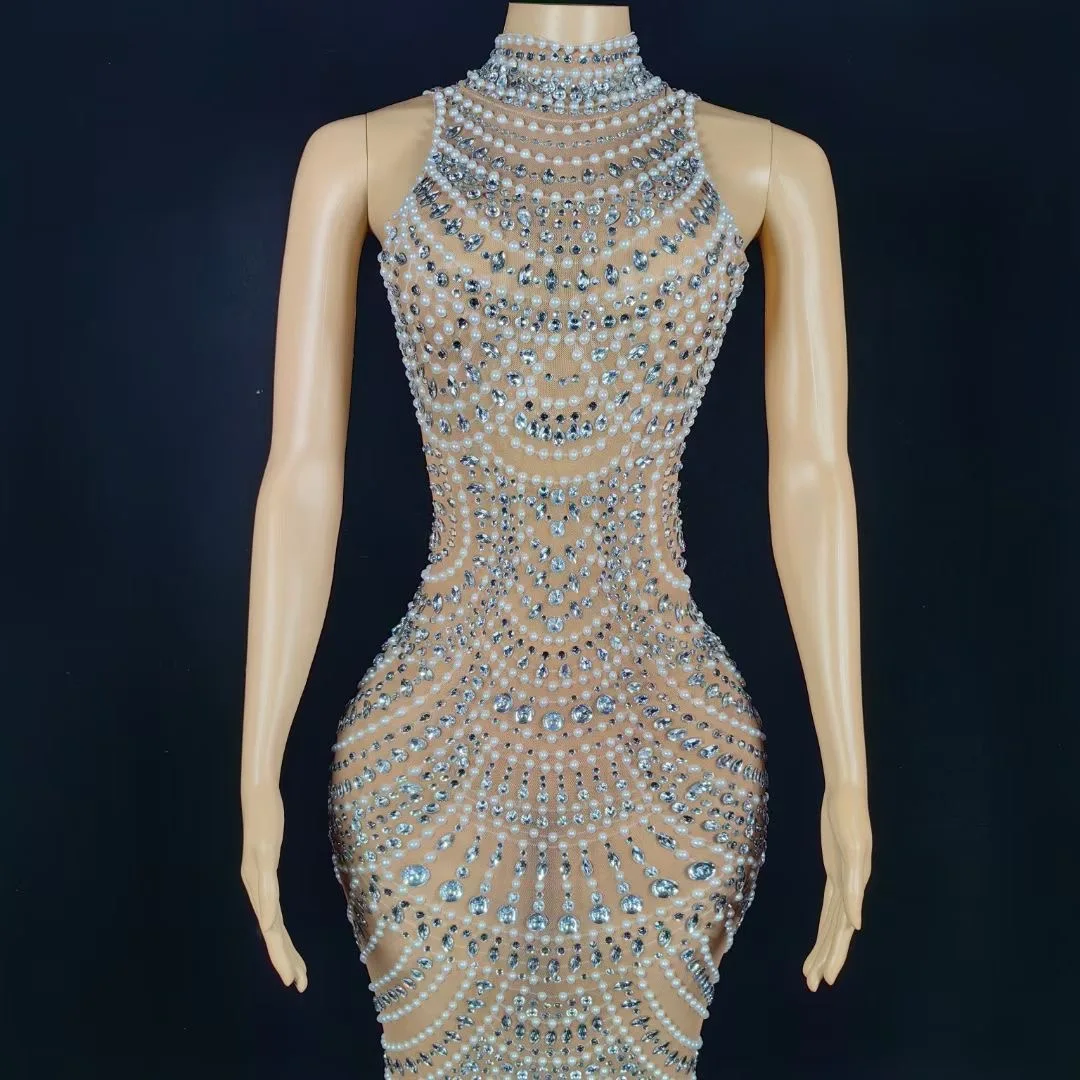 Женское сексуальное Сверкающее длинное платье в виде фатина вечернее женское