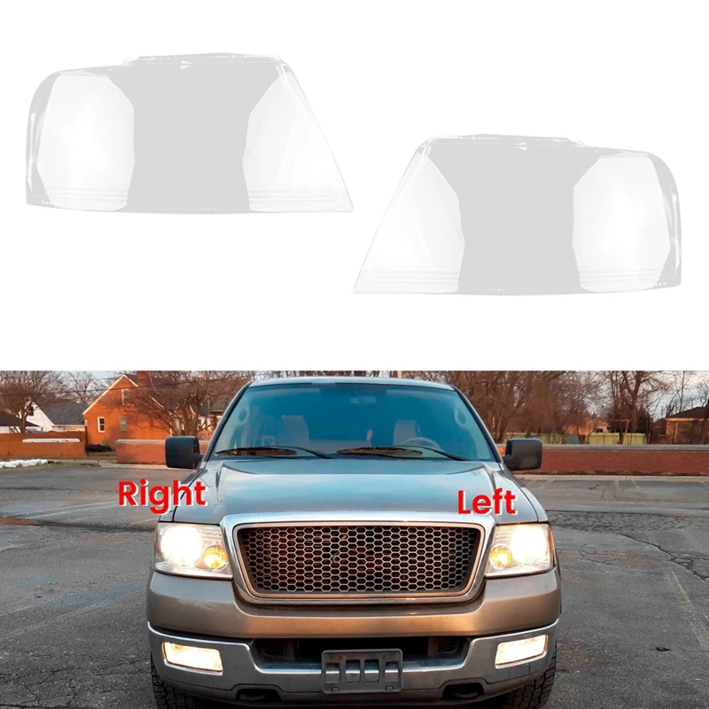 

1 пара, прозрачная крышка для автомобильных фар Ford F150 F-150 2004-2008