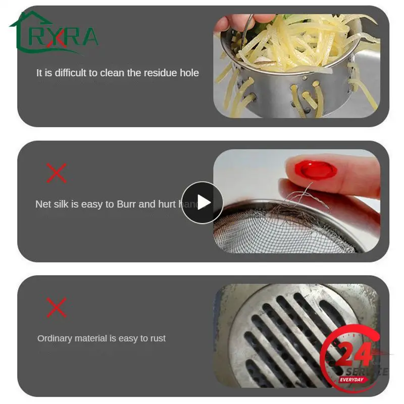 

Easy To Clean Sewer Plug Sink Filter 3 Colors Multipurpose Waste Collector Floor Drain Hair Catcher Efficient Hair Trap Filter