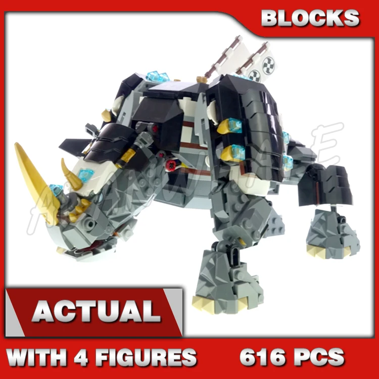 616 шт. Zane's Mino Creature носорог кубики Spinner защитные диски 11554 строительные блоки