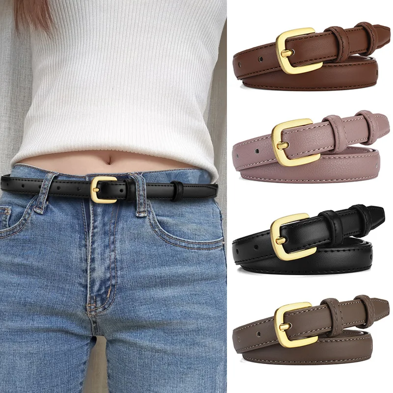 

Fashion Women's Belt Luxury Design Leisure Coat Jeans Accessories Girdle Gothic Retro PU Leather Pin Buckle Waistband