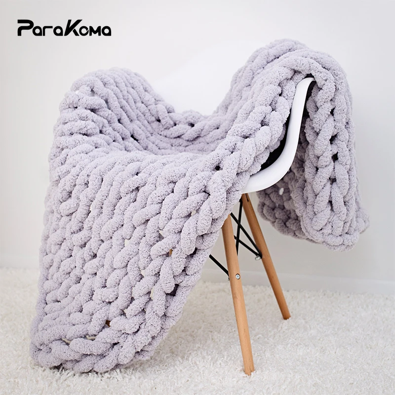 Weaving Blanket Throw Warm Yarn Soft Blanket Home Decor Fluf