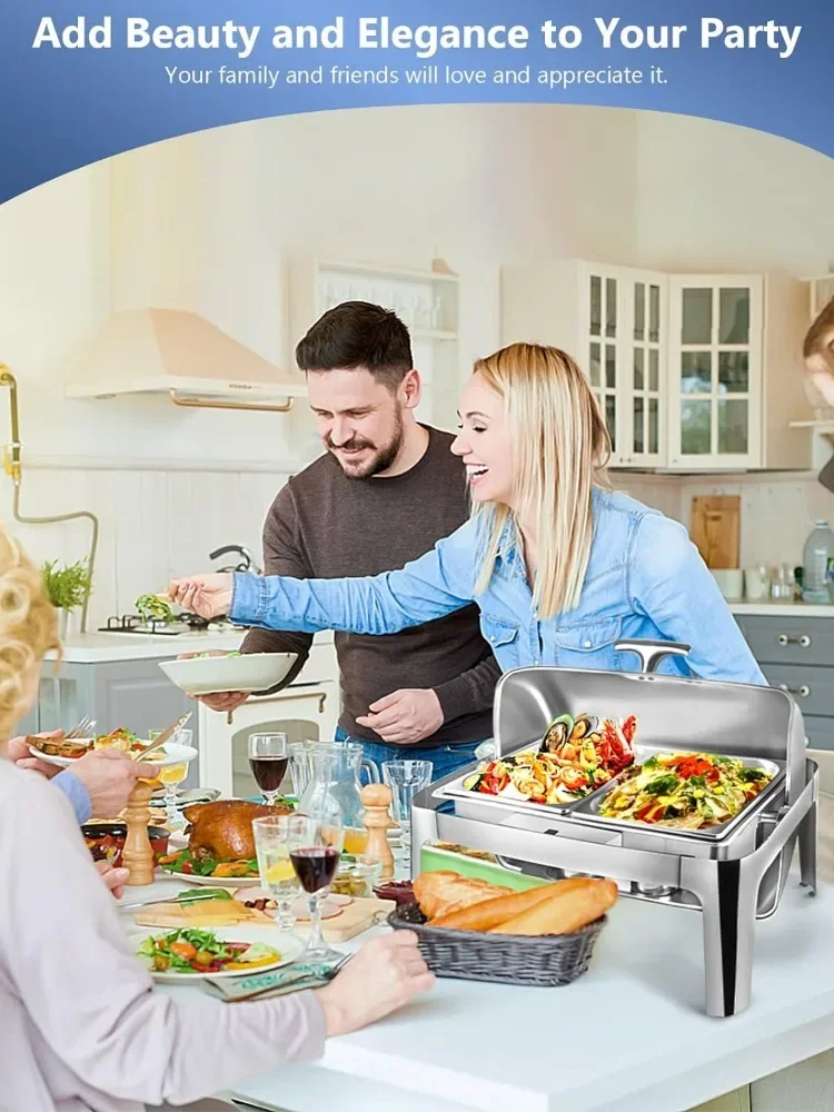 Набор прямоугольной круглой формы для подогрева блюд подогреватель еды