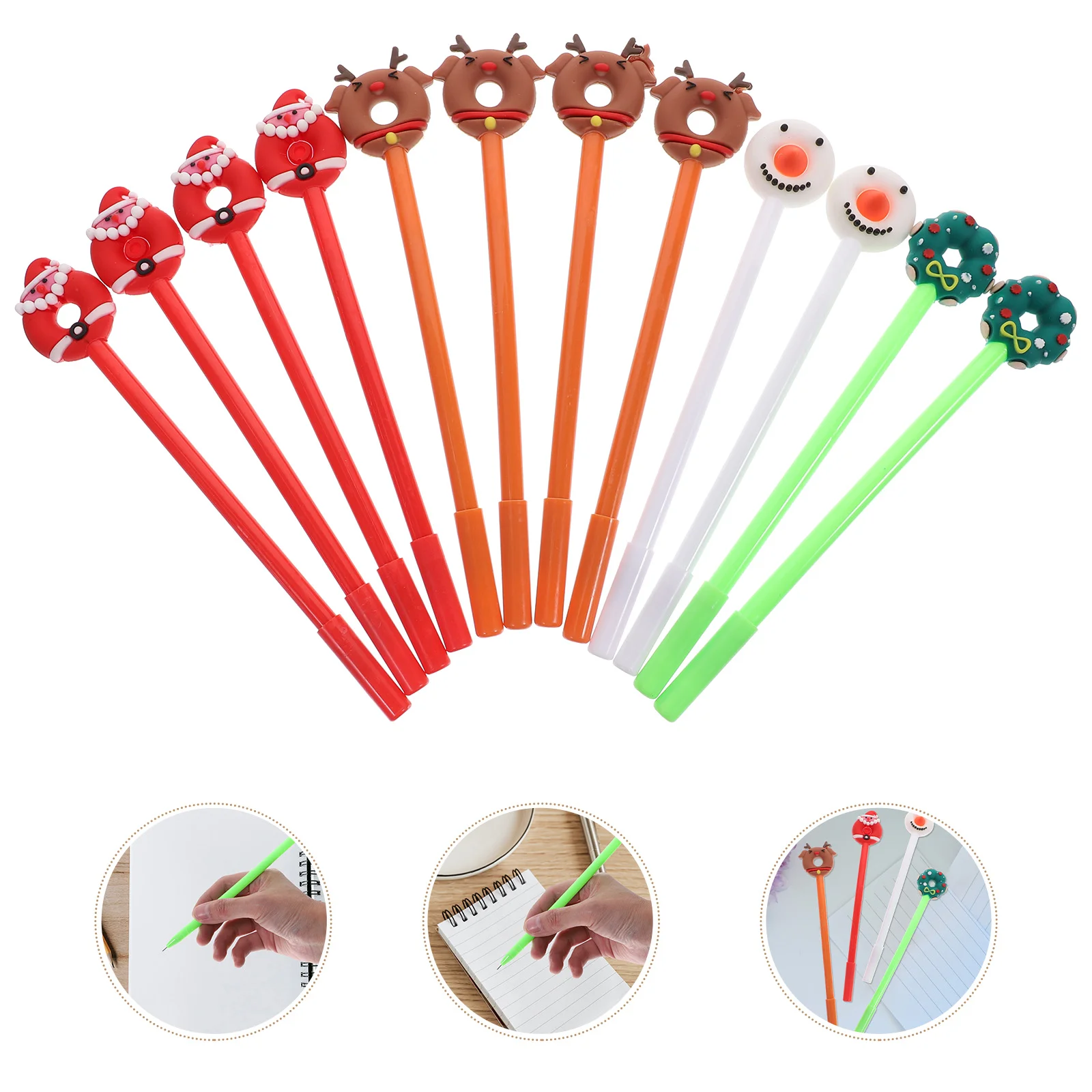 

12pcs Christmas Pens Smooth Pretty Portable Writing Pen for Children Office Gift