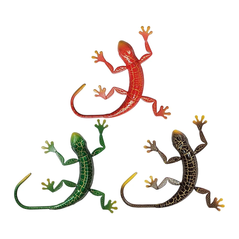 

3 шт., декоративные настенные 3D-изображения в виде ящерицы