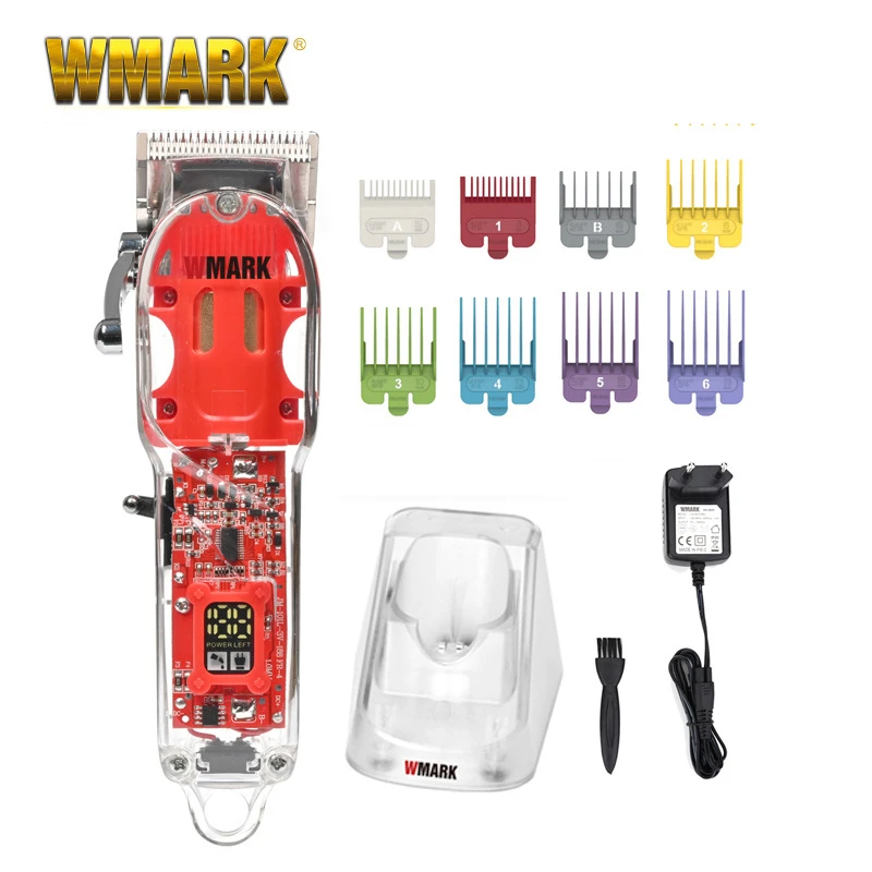 

Оригинальный WMARK 2600 мАч телефон с подставкой для зарядки прозрачный стиль профессиональный перезаряжаемый шнур для стрижки волос беспрово...