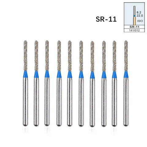 FG стоматологические алмазные боры 10 шт., диаметр 1,6 мм, SR11