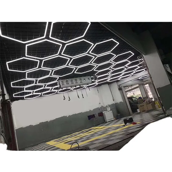 

Individual Hexagon Garage Led Light Dimmable 3000K 4500K 6500K for Car Wash Station Customized Size