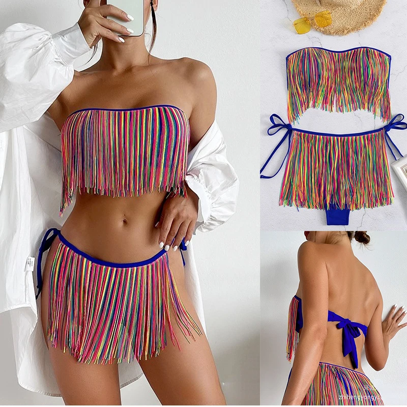 

Новинка 2023, Женский комплект бикини без бретелек