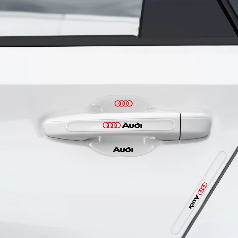Наклейки на царапины дверную чашу автомобиля для Audi Sline A3 Q5 Q8 A4 B8 B7 A6 C7 A5 A7 A8 B9 B6 C6 Q3 Q4
