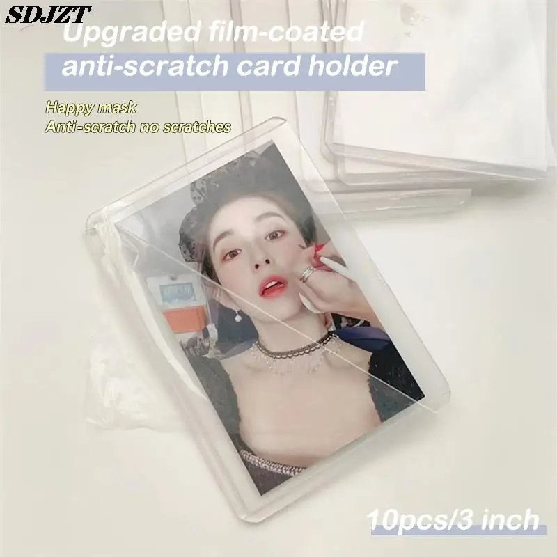 

10PCS Korean Style Idol Photocard Sleeves Clear Anti-scratch Plastic Collect Holder Goo Card Set Transparent Thicken Cover